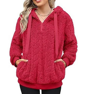 Nueva Sudadera con Capucha Sherpa para Mujer, Talla Grande, Holgada, Transpirable, Diseño 2025, Sudadera Suave para Mujer a Precio Económico - Product Image 1