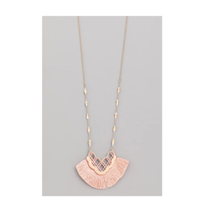 สร้อยคอแท้เครื่องประดับพู่สไตล์โบโฮสร้อยคอดีไซน์แฮนด์เมด - Product Image 6