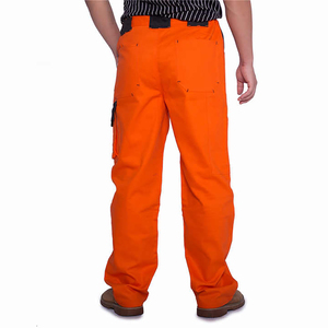 Pantalones de Trabajo de Poliéster Naranja de Alta Visibilidad para Hombre, Certificación CE, Transpirables, con Bolsillos Tipo Cargo, Tipo Uniforme con Detección de Agujas - Product Image 6