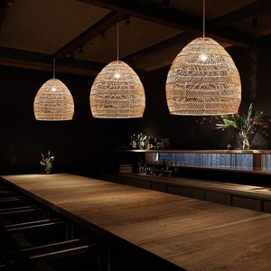 Hand Woven Bamboo <b>Lamp</b> Shade <b>Wicker</b> Rattan Lampshade Pendant Light <b>Lamp</b> Covers Restaurant Hotel Home Decoration Made in Vietnam - Product Image 6