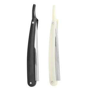 2025 rasoir droit professionnel avec poignée en métal personnalisé marque privée barbier gorge rasage coupe rasoir - Product Image 1