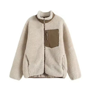 Veste polaire Sherpa pour hommes avec logo personnalisé OEM Manteau en polaire 100% de haute qualité Style d'hiver décontracté avec fermeture à glissière Design de rue haute - Product Image 5