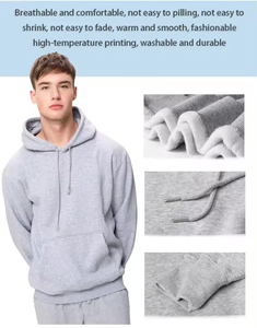 Sudadera con capucha deportiva para hombre con estampado de logotipo personalizado OEM de alta calidad al por mayor - Product Image 3