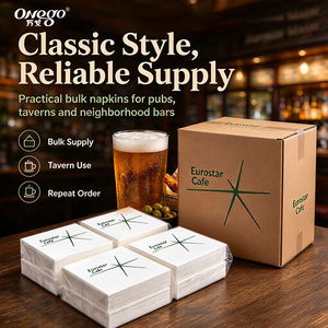 <span class=keywords><strong>Serviette</strong></span> <span class=keywords><strong>de</strong></span> bar 2 plis douce et absorbante <span class=keywords><strong>avec</strong></span> logo personnalisé pour comptoir <span class=keywords><strong>de</strong></span> pub, repas et hôtellerie - Product Image 5