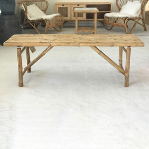 ม้านั่งไม้ไผ่ทำมือม้านั่งธรรมชาติสำหรับลานสวนกลางแจ้งส่งออกจากเวียดนาม - Product Image 5