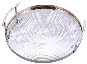 Ambiente Estilo de vida Bandeja de metal moderna Rectangular Mangos negros Hogar Sala de estar Bandejas decorativas Precio de fábrica directo Artesanía - Product Image 5