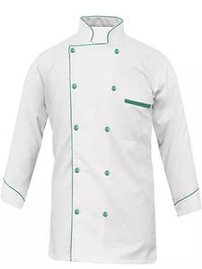 Manteau de chef pour homme en polyester de haute qualité, manches longues, double boutonnage, uniforme de travail pour la cuisine du restaurant - Product Image 5
