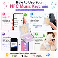 Llavero de Vinilo Acrílico con Logotipo Personalizado, RFID, NFC, Mini CD, con Chip NTAG213/215/216, Reproduce Música y Comparte en Redes Sociales con un Toque