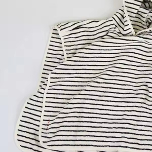 100% Turkish Cotton Kids Hooded <b>Towel</b> Poncho Changing <b>Robe</b> for <b>Swimming</b> Pool & Beach Stripe Yarn Dyed Bath <b>Towel</b> Set - Product Image 1