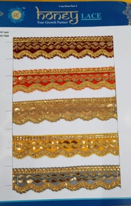 ริบบิ้นลูกไม้สีทองประดับเลื่อมสำหรับตกแต่งเทศกาล - Product Image 6