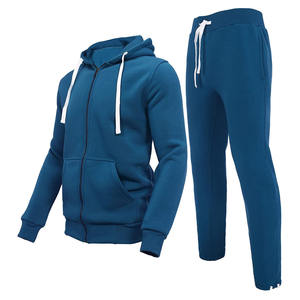 เสื้อฮู้ดแขนยาวแบบมีซิปสำหรับผู้ชายคุณภาพสูงสั่งทำพิเศษพร้อมกางเกง - Product Image 1