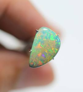 Cabochon de doublet d'opale éthiopienne pierre précieuse d'opale naturelle lisse coupe fantaisie multi feu pour la fabrication de bijoux pierres précieuses en vrac-argent - Product Image 3