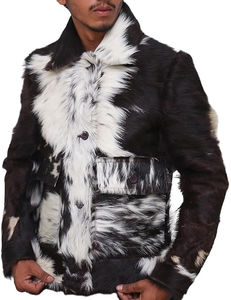 Vente en gros veste en cuir à un poil personnalisée nouvelle veste en cuir de vachette unisexe d'extérieur tendance nouvelle veste en cuir unisexe personnalisée OEM - Product Image 6