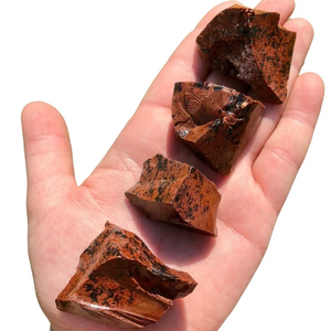 Vente en gros de minéraux d'obsidienne en acajou naturel pierre brute de guérison cristal d'obsidienne en acajou pierre brute pour la décoration - Product Image 6