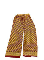 Nouvelle collection vintage de pyjamas amples en soie recyclée imprimée à la main, style bohème, jupe mi-longue à volants