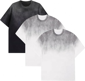 เสื้อยืดโอเวอร์ไซส์ผู้ชาย ผ้าฝ้ายเนื้อหนา ซักแบบวินเทจ สีพื้น เรียบง่าย สไตล์ลำลอง ทรงบ็อกซี่ ยูนิเซ็กส์ เสื้อยืดออกกำลังกาย ทรงหลวม - Product Image 1