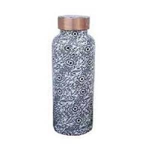 <b>Customised</b> Packing Low MOQ Modern Copper Metal Enamel Printed Luxury <b>Water</b> <b>Bottle</b> Thermal Insulation 0-6 Hours Eco-Friendly - Product Image 3