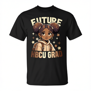 Maglietta Promozionale per Bambini con Scritta 'Future HBCU Grad' per Ragazze Afroamericane in Via di Laurea - Product Image 2