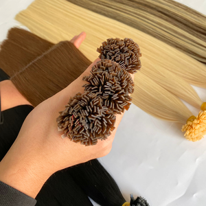 Extensions de cheveux à pointe plate alignées sur les cuticules standard à double dessin de kératine russe Diverses couleurs Nouvelle arrivée! - Product Image 1