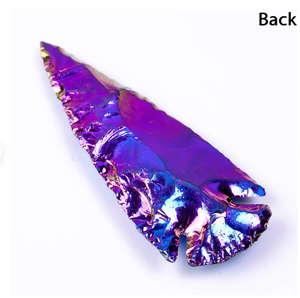 หัวลูกศรออร่าออบซิเดียนหัวลูกศรทรงพระจันทร์เสี้ยวเคลือบไทเทเนียมหัวลูกศรออร่า - Product Image 2