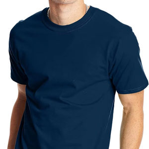 T-shirt basique en coton pour homme, col rond, tissu léger et doux, respirant, décontracté, usage quotidien, haut d'été, fournisseur en gros - Product Image 1