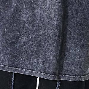 Camiseta de Alta Calidad 100% Algodón Tejido Ecológico, Decolorada al Sol, 220g, Gruesa, Lisa, de Diseñador, Talla Grande para Hombre, Lavada al Ácido - Product Image 3