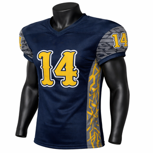 Jersey de Fútbol Americano Sublimado Personalizado, Uniforme de Equipo de Poliéster Transpirable para Jóvenes y Adultos - Product Image 3