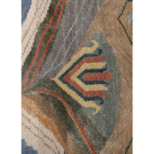 Alfombra Manchaha de Lana y Seda de Bambú Anudada a Mano, Color Marfil, 10 mm de Grosor, Diseño Abstracto para el Hogar, Pasillo, Rectangular - Modelo Les-2794 - Product Image 3