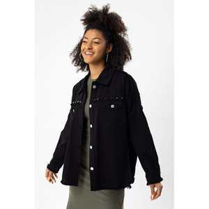 เสื้อแจ็คเก็ตเมก้า เมอร์เชนท์ แบล็ค คอกลม 100% ผ้าฝ้าย - Product Image 3