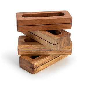 Servilleteros de madera elegantes de proveedor caliente, servilletero de forma cuadrada de Calidad exclusiva, hecho en India, mayorista - Product Image 3