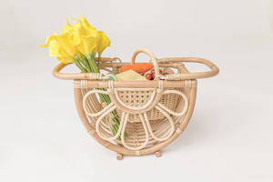Hot Design Boho Hand Woven Basket Handmade <b>Kids</b> Flower Basket Wicker <b>Kid</b> Decor Basket - Product Image 6