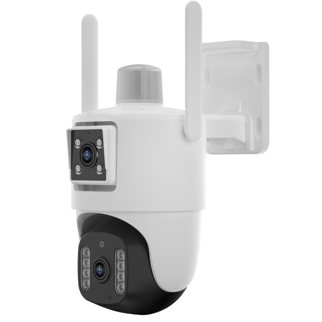 V380 BP3 Dual Lens 4G PTZ Outdoor Security Camera IP65 Waterproof AI Human Shape PIR Detection Auto Tracking Alarm Message Push