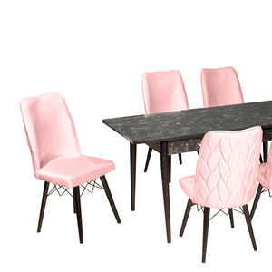 Expandable <b>Dining</b> Table with <b>6</b> <b>Chairs</b> Modern Design Handmade Waterproof & Eco-Friendly Chipboard Extendable Farmhouse/Villa Use - Product Image 1