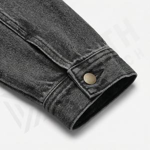 Veste en jean pour homme, style classique, longueur régulière, manches longues, hiver, logo frontal, service OEM, vêtements d'extérieur décontractés de haute qualité - Product Image 6