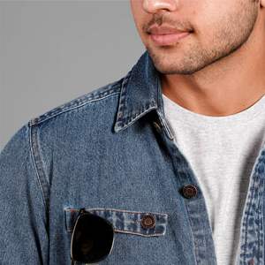 OEM Custom Casual <b>Men</b> <b>Denim</b> <b>Jacket</b> - Classic and Stylish Jean <b>Jacket</b> <b>for</b> Everyday Wear and Layering - Product Image 4