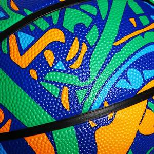 Vibrant Youth Size Promotional Rubber <b>Basketball</b> Ball with Eye-Catching Colors and Custom Logo for Sports Brand Events - Product Image 5