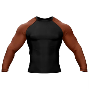 Custom T-shirt Wholesale Bjj Rash Guard Men Mma Rash Guard Short Sleeve Regular-fit Compression Jiu Jitsu Rash Guard - Product Image 1