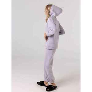 Conjunto Deportivo Extra Grande Color Lavanda Claro para Mujer, Sudadera con Capucha Gruesa y Pantalones Deportivos a Juego, Marca Privada OEM - Product Image 2
