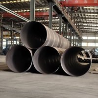 Tuyau en acier ASTM A53 SSAW à grand diamètre, soudé en spirale, revêtement 3PE, pour transport d'eau, 12 mètres, fournisseur chinois, prêt à la découpe