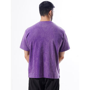 Haute Performance Gym 100% coton t-shirt Stock hommes à manches courtes Compression entraînement séchage rapide Polyester Spandex élasthanne Fit - Product Image 4