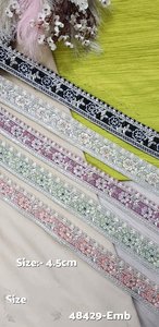 ผ้าลูกไม้ปักเลื่อมงานออกแบบให้มีหกสีให้เลือกความกว้าง1.5สำหรับเสื้อผ้าและขายต่อ - Product Image 4