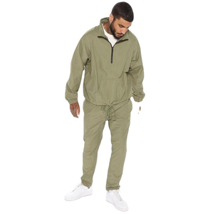 Survêtements coupe-vent en nylon de haute qualité, design personnalisé, blocs de couleur, survêtement de sport pour hommes, survêtements coupe-vent - Product Image 1