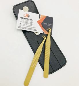 แหนบต่อขนตาสแตนเลสเคลือบสีแบบมืออาชีพที่ผ่านการทดสอบด้วยมือปลายแหลมเป็นมิตรกับสิ่งแวดล้อม - Product Image 4