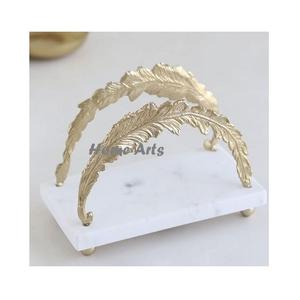 Plateau de service en marbre avec poignée en aluminium, qualité supérieure, couleur blanche, plateau à chocolats au meilleur prix - Product Image 1