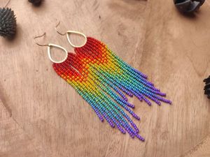Women Boho Tiny Beads Woven <b>Tassel</b> <b>Earrings</b> Assorted Girls Summer Handmade Colorful Seed Beads <b>Earrings</b> Holiday Gifts - Product Image 2