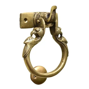 Haute qualité Vintage vente chaude maison hôtel Villas en gros porte sonnerie cheval conception coulée laiton métal heurtoir de porte - Product Image 5