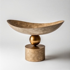 Bol de service de support de bol tactile d'empereur en forme ronde personnalisée pour la décoration de service de mariage d'hôtel à la maison - Product Image 6