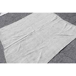 พรมตุรกีขนาด 5.7x6.1 ฟุต พรมวินเทจ พรมขนสัตว์สีขาวลายปะติด - Product Image 2