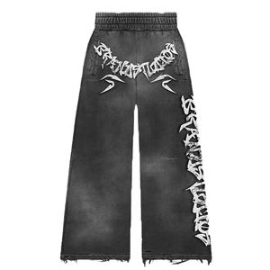 Nouveauté Survêtement d'hiver personnalisé de haute qualité Solide décontracté Lavé à l'acide Sweat-shirt à capuche Pantalon évasé avec logo de marque personnalisé 100% coton - Product Image 6