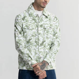 Col à manches longues boutonné porter hommes veste en jean nouvelle tenue à la mode déchiré conception hommes veste en jean - Product Image 2